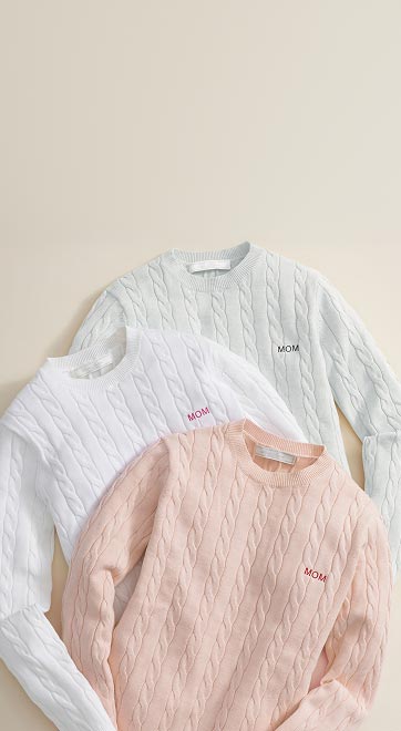 Make It Hers: Make her Mother&rsquo;s Day gift a moment to remember with an embroidered monogram. Order by 12 PM EST 4/16 to receive monogrammed gifts by Mother&rsquo;s Day, 5/10.