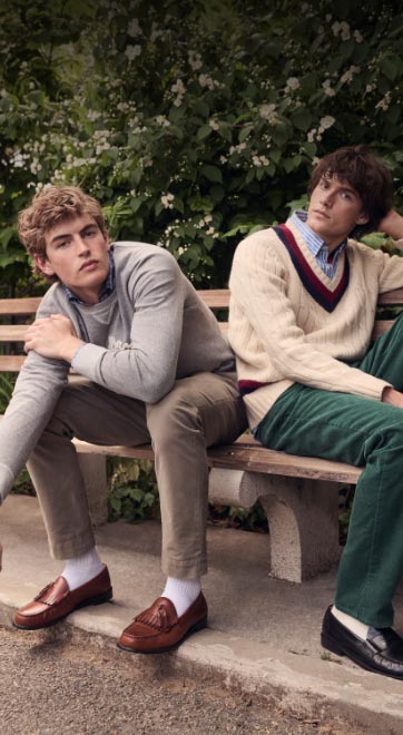 “Back to school: it’s a new sweater & pair of 5-pocket cords. Chinos & button-downs. Essentials that form the basis of our wardrobes.”—Creative Director Michael Bastian