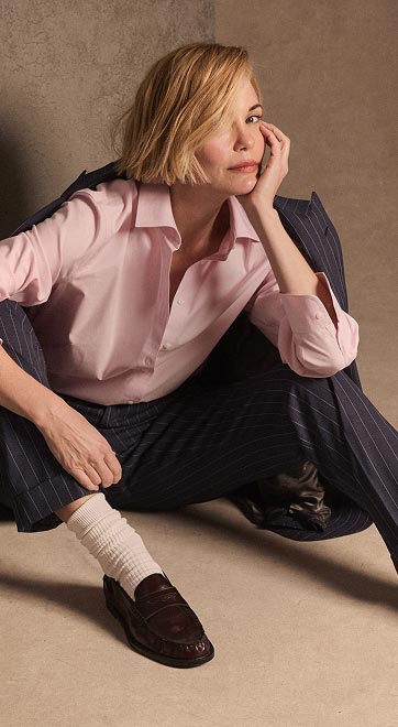 Make It Yours: &ldquo;When I hear Brooks Brothers I think of a crisp shirt.&rdquo;&mdash;Leslie Bibb, Actress.
