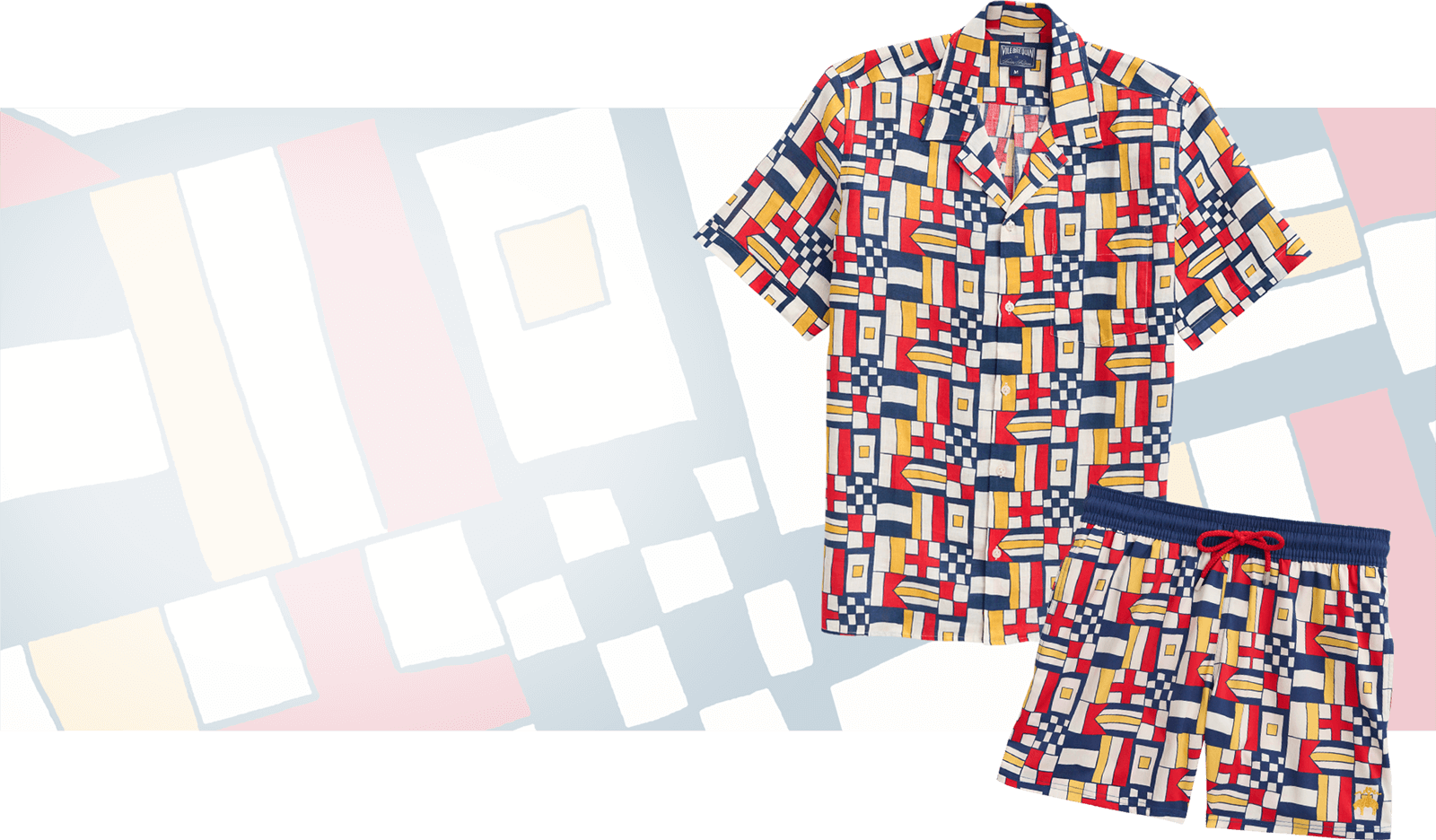 The Mixed Signals Print by Vilebrequin Et Brooks Brothers