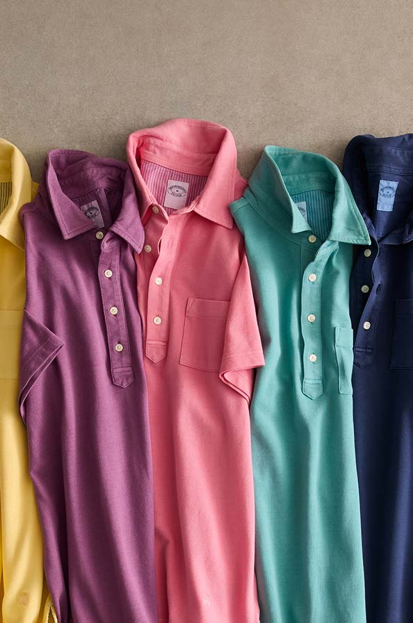 Vintage garment-dyed polos by Brooks Brothers