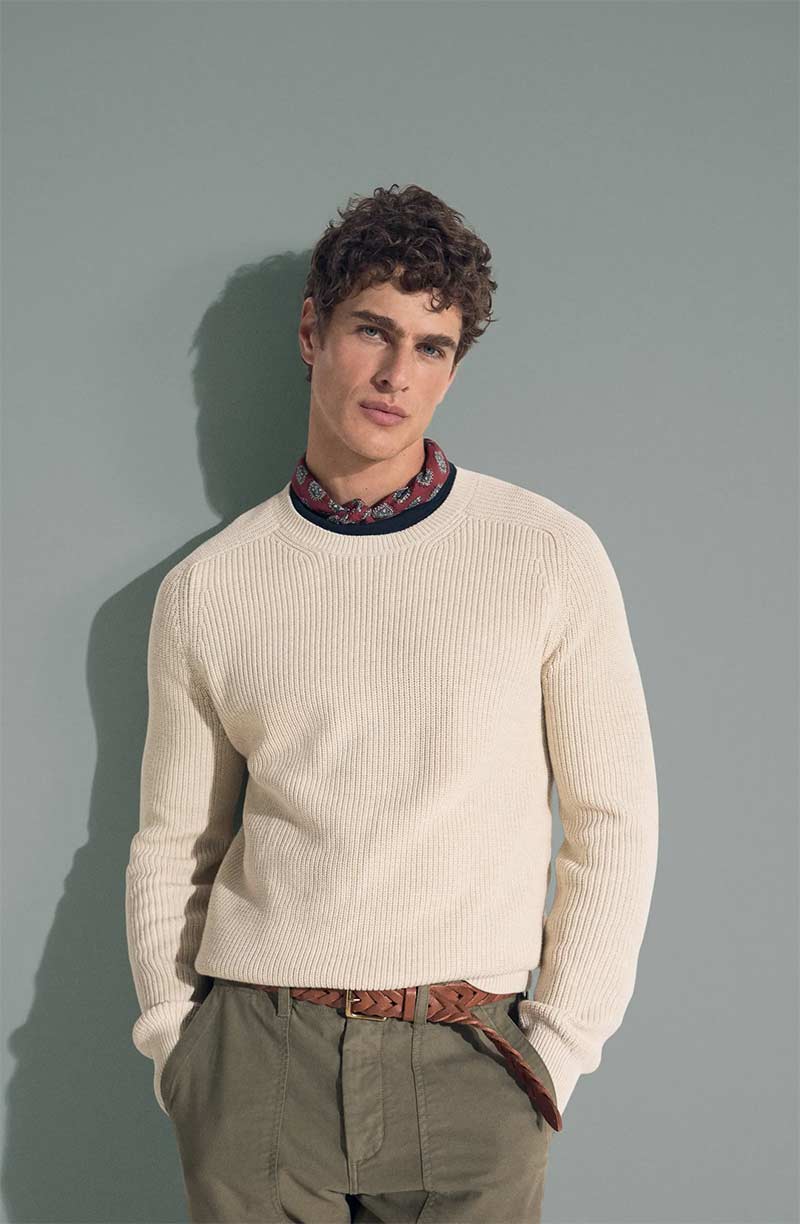 The English Rib Crewneck Sweater by Brooks Brothers
